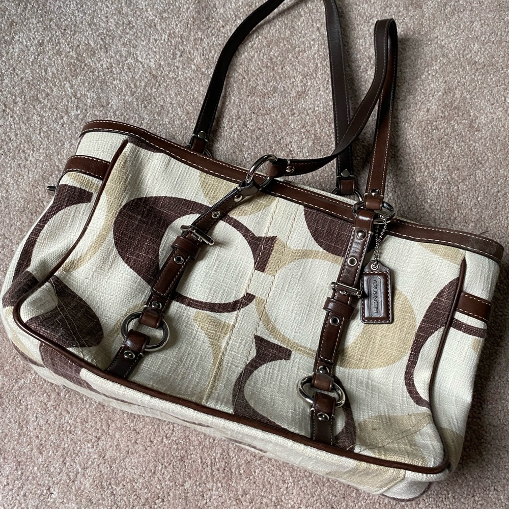 Coach signature bag.
